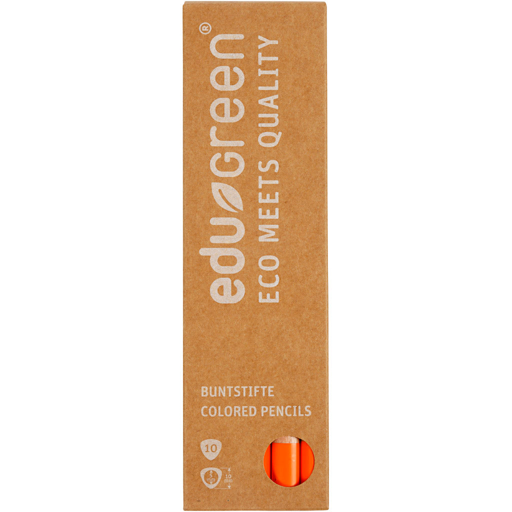 Edugreen Jumbo Kleurpotloden, vulling 5 mm, oranje, 10 stuk/ 1 doos [HOB-408224]