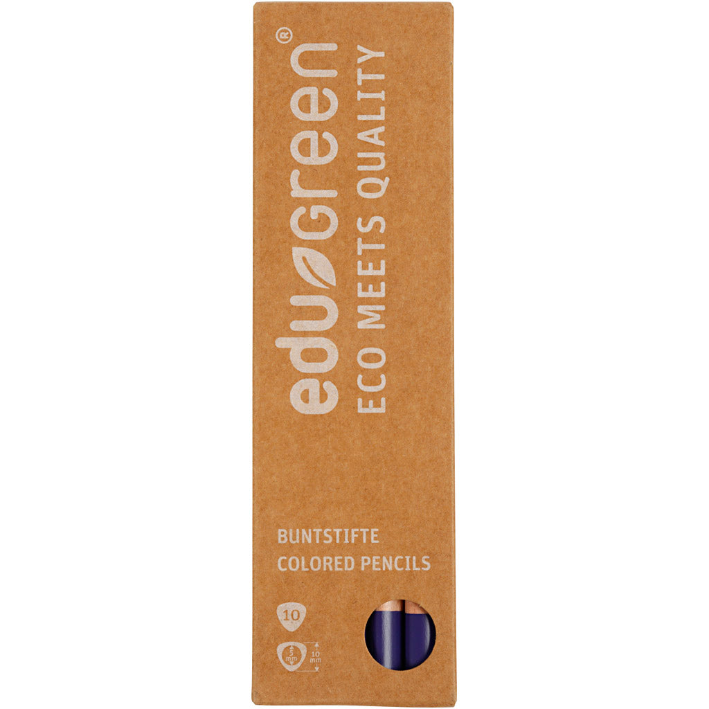 Edugreen Jumbo Kleurpotloden, vulling 5 mm, violet, 10 stuk/ 1 doos [HOB-408244]