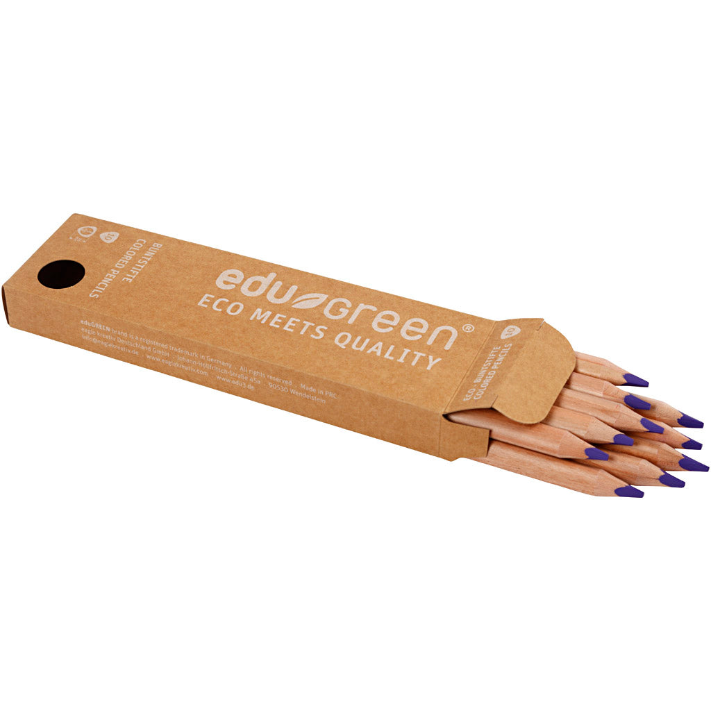 Edugreen Jumbo Kleurpotloden, vulling 5 mm, violet, 10 stuk/ 1 doos [HOB-408244]