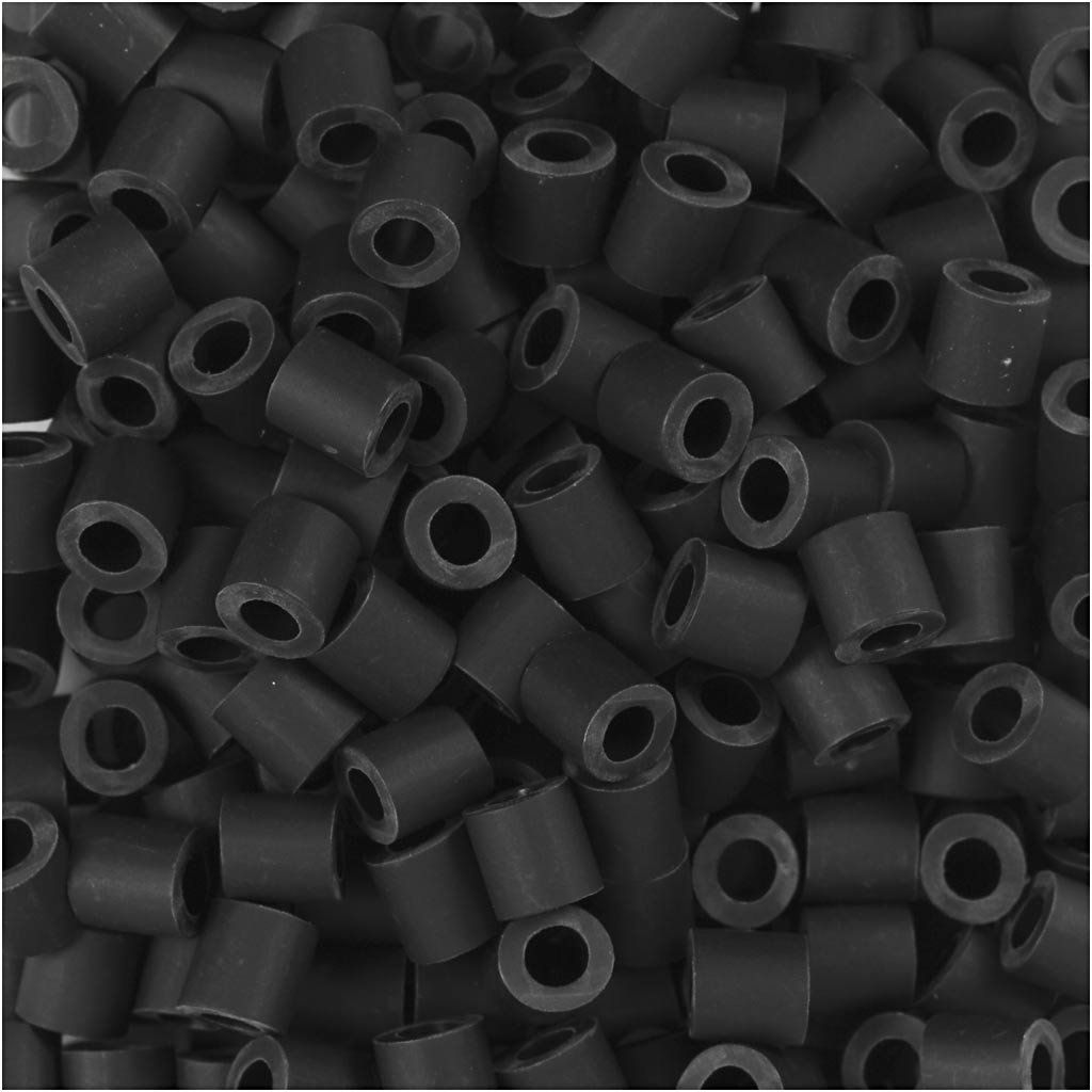 BioBeads van NABBI, afm 5x5 mm, gatgrootte 2.5 mm, medium, zwart, 1000 stuk/ 1 doos [HOB-9067720]