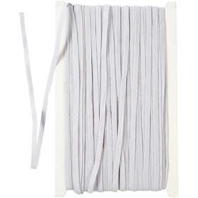 Elastiek, B: 6 mm, wit, 50 m/ 1 rol [HOB-41042]