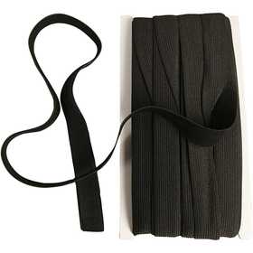 Elastiek, B: 20 mm, zwart, 25 m/ 1 rol [HOB-41046]