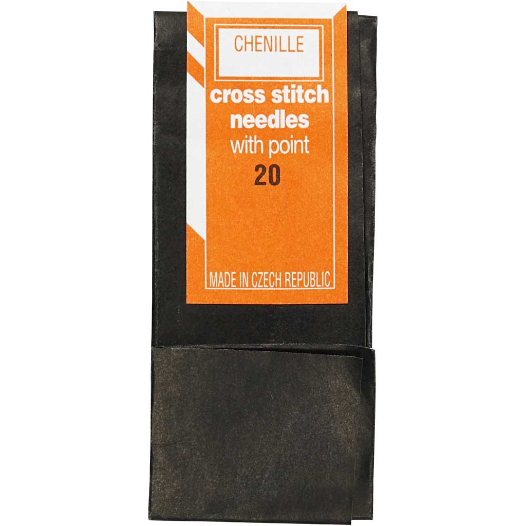 Borduurnaalden, afm 20, L: 43 mm, met punt, 25 stuk/ 1 doos [HOB-41114]
