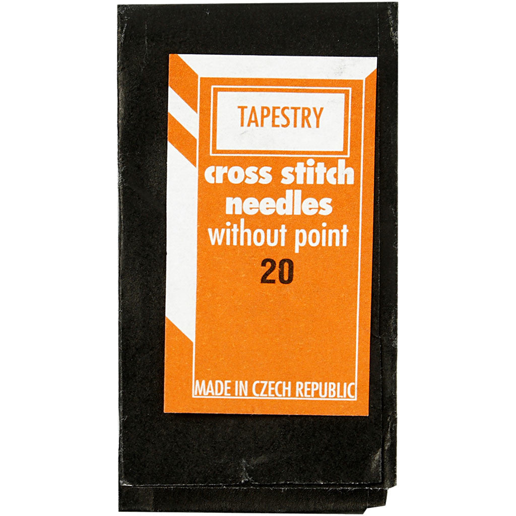 Borduurnaalden, Lengte van het oog: 8 mm , afm 20, L: 42 mm, zonder punt, 25 stuk/ 1 doos [HOB-41118]