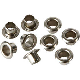 Eyelets, H: 4,5 mm, d 7,5 mm, gatgrootte 4 mm, zilver, 100 stuk/ 1 doos [HOB-411811]