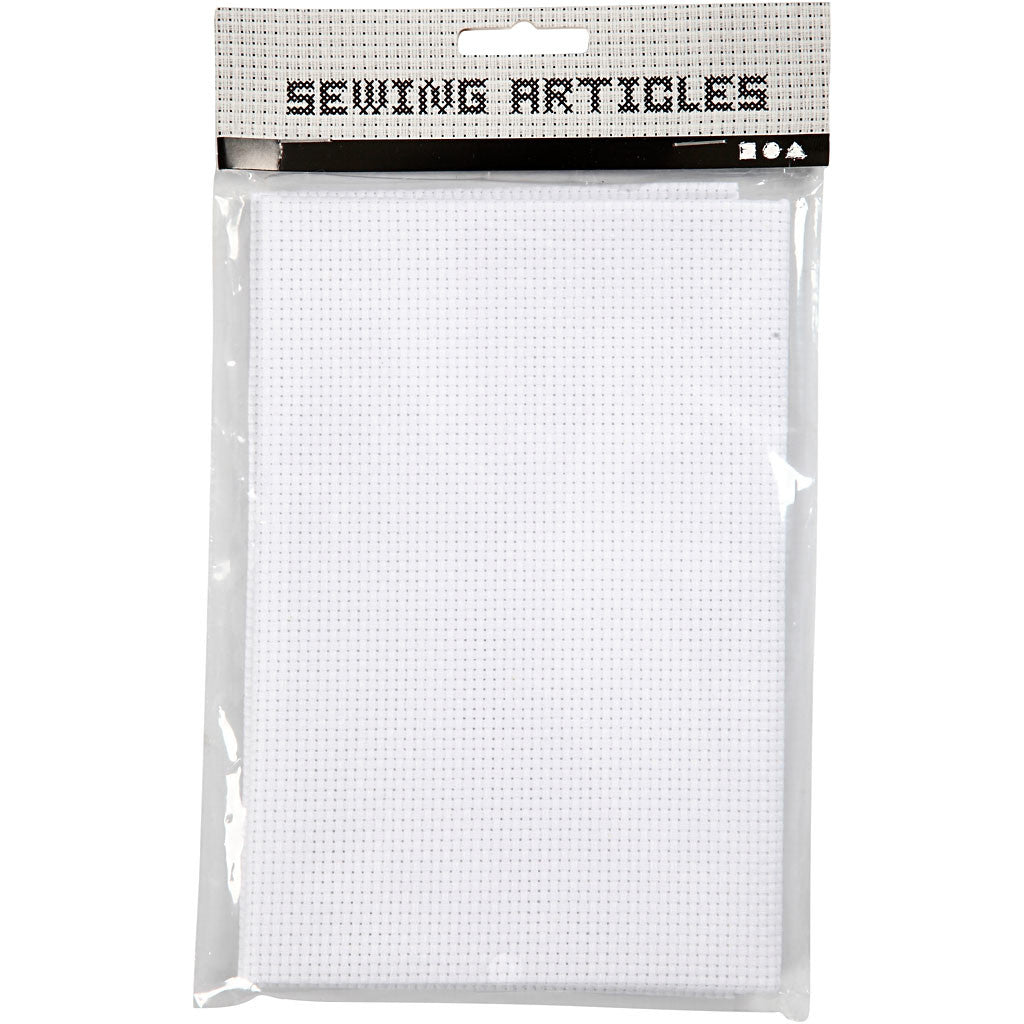 Aida, afm 50x50 cm, 43 vierkanten per 10 cm, wit, 1 stuk [HOB-412652]