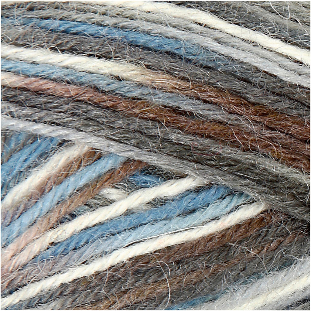 Sokkengaren, L: 200 M, blauw/grijs harmonie, 50 gr/ 1 bol [HOB-41318]