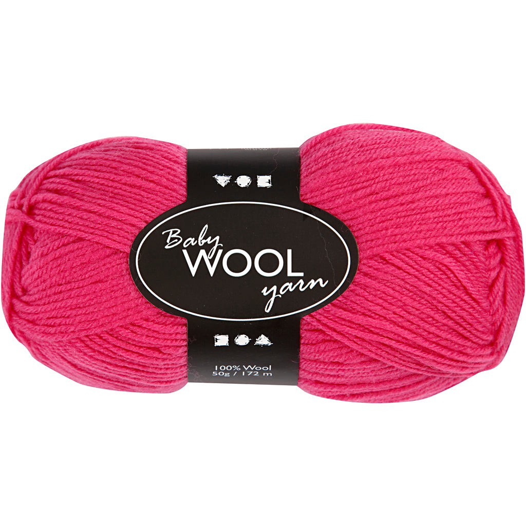 Baby Yarn, L: 172 M, cerise, 50 g/ 1 ball