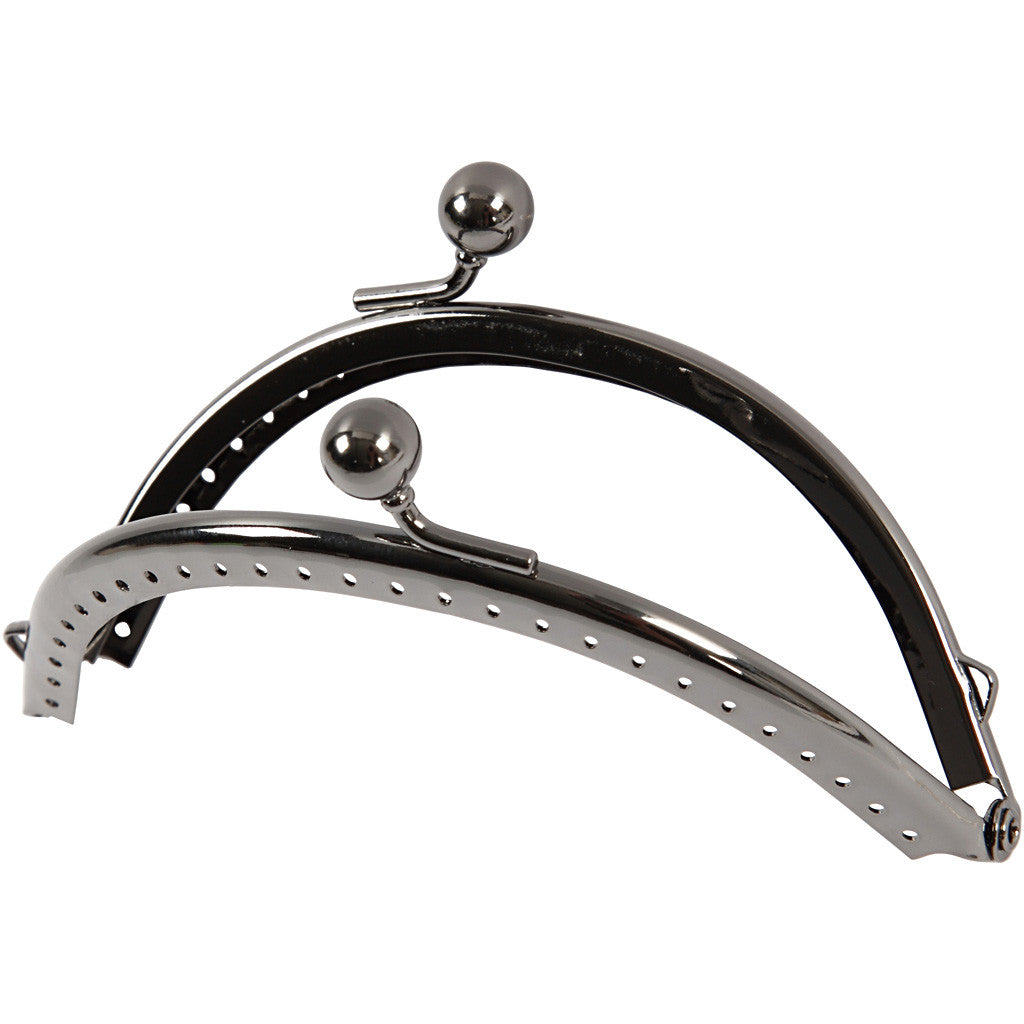 Portemonnee gesp kit, afm 10 cm, antiek zilver, 1 stuk [HOB-41353]