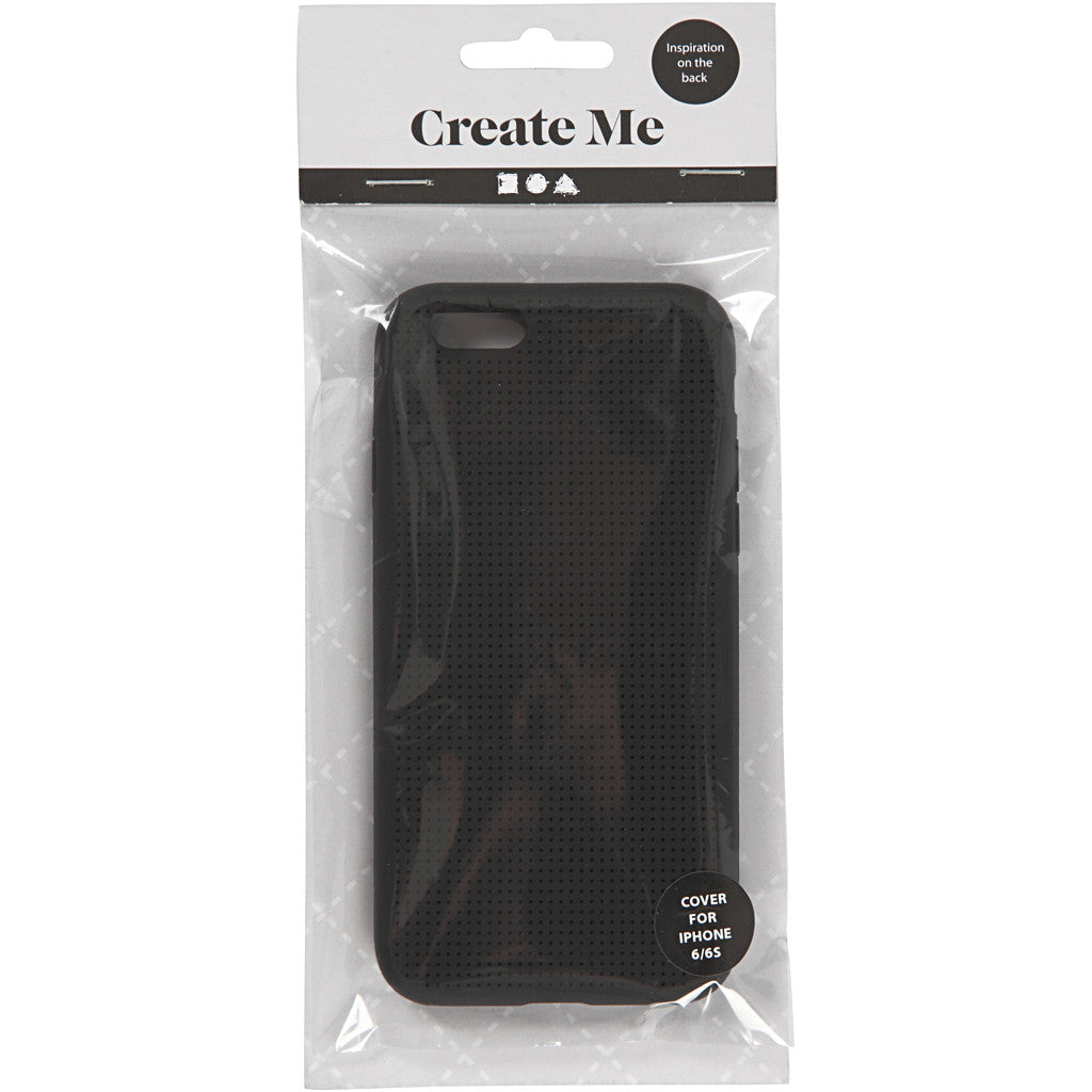 Iphone hoes borduren, afm 6/6S, afm 6,8x13,8 cm, dikte 8 mm, zwart, 1 stuk [HOB-41396]