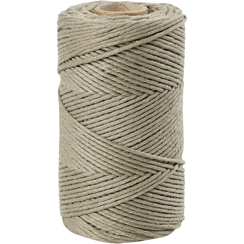 Macramé Koord, L: 198 M, d 2 mm, mosgroen, 330 gr/ 1 rol [HOB-414763]
