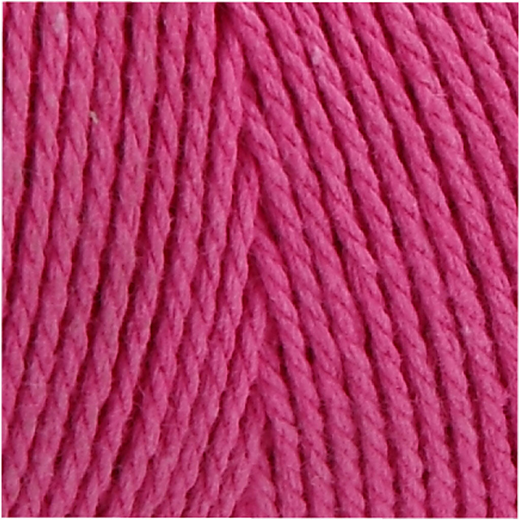 Macramé koord, L: 315 M, dikte 1 mm, Dunne kwaliteit 12/12, roze, 220 gr/ 1 bol [HOB-41508]