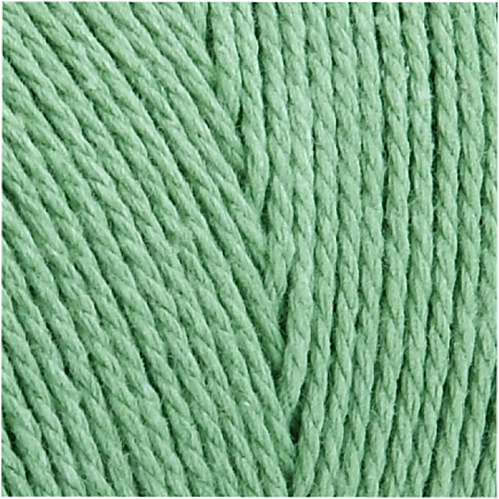 Macramé koord, L: 315 M, dikte 1 mm, Dunne kwaliteit 12/12, lichtgroen, 220 gr/ 1 bol [HOB-41514]
