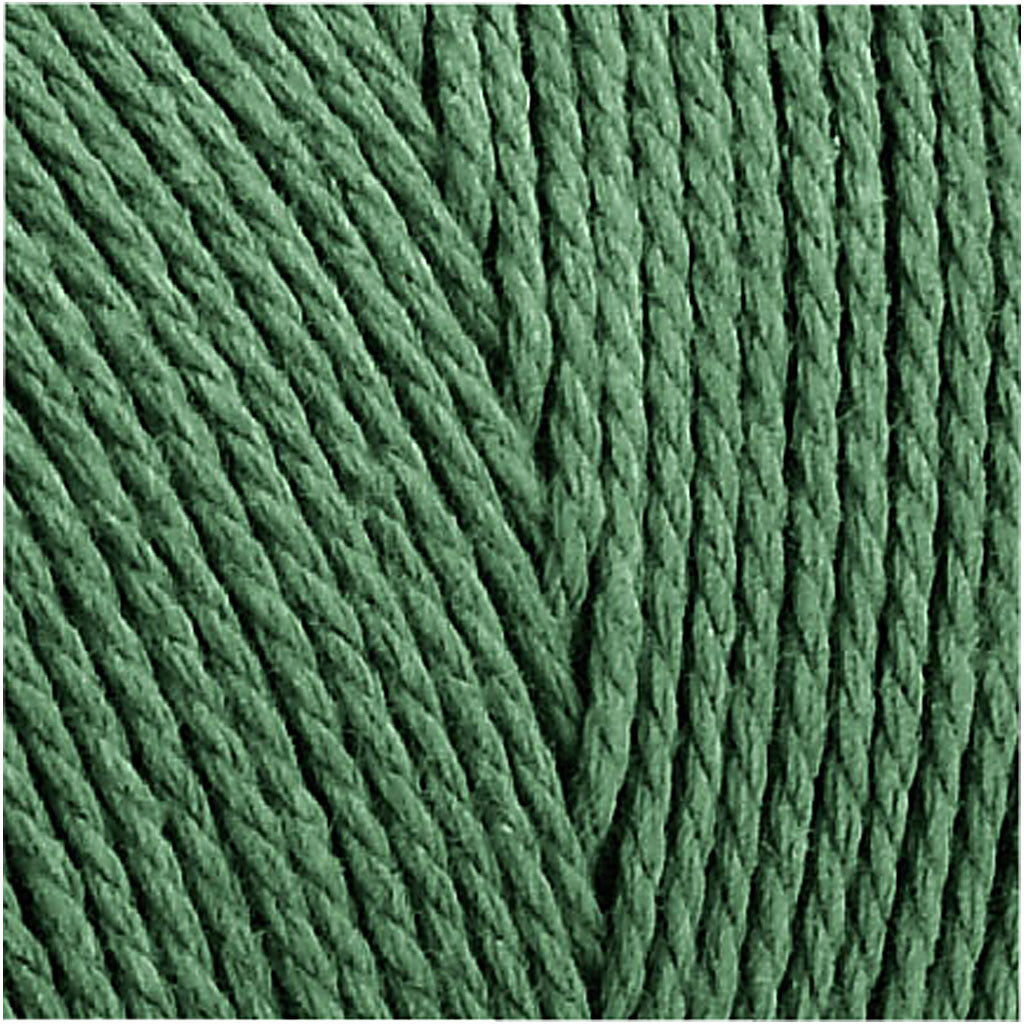 Macramé koord, L: 315 M, dikte 1 mm, Dunne kwaliteit 12/12, groen, 220 gr/ 1 bol [HOB-41516]