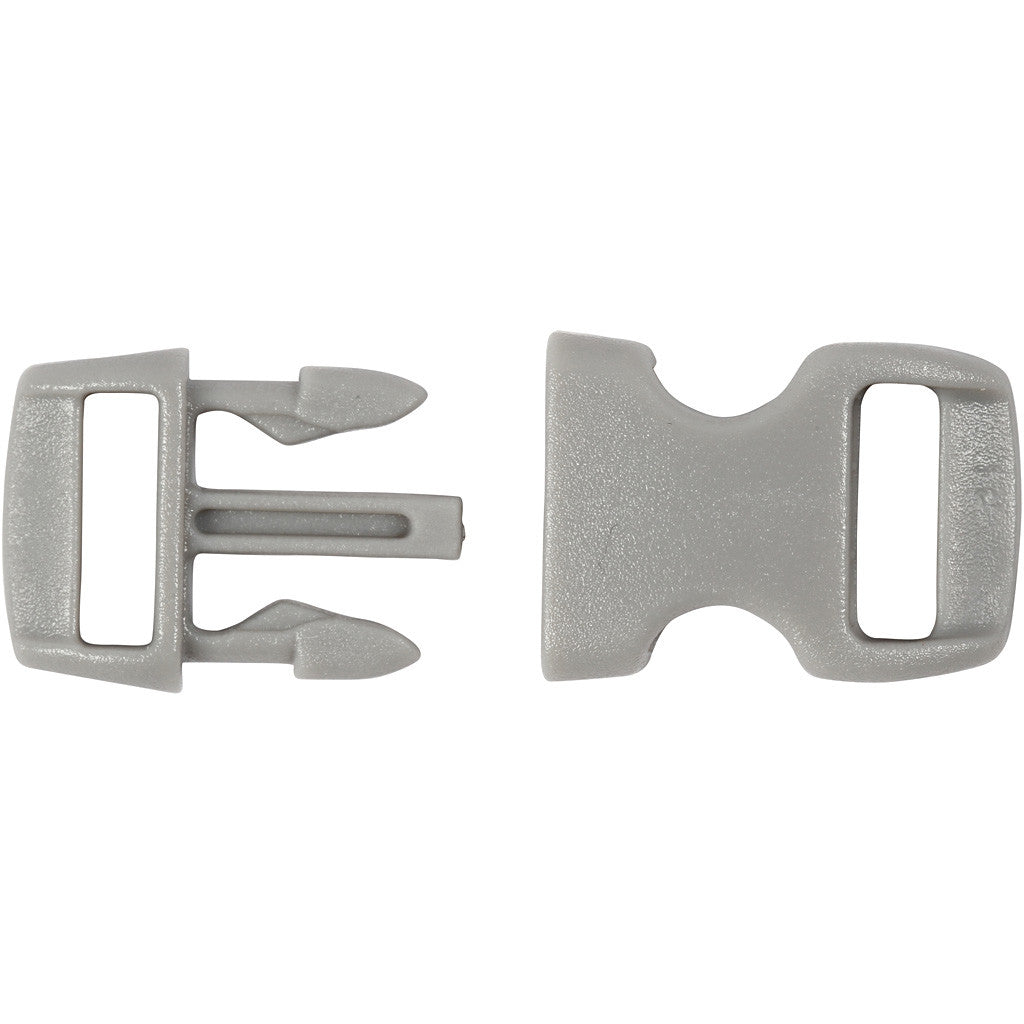 Klik sluiting, L: 29 mm, B: 15 mm, gatgrootte 3x11 mm, zwart, bruin, grijs, 100 stuk/ 1 doos [HOB-41619]