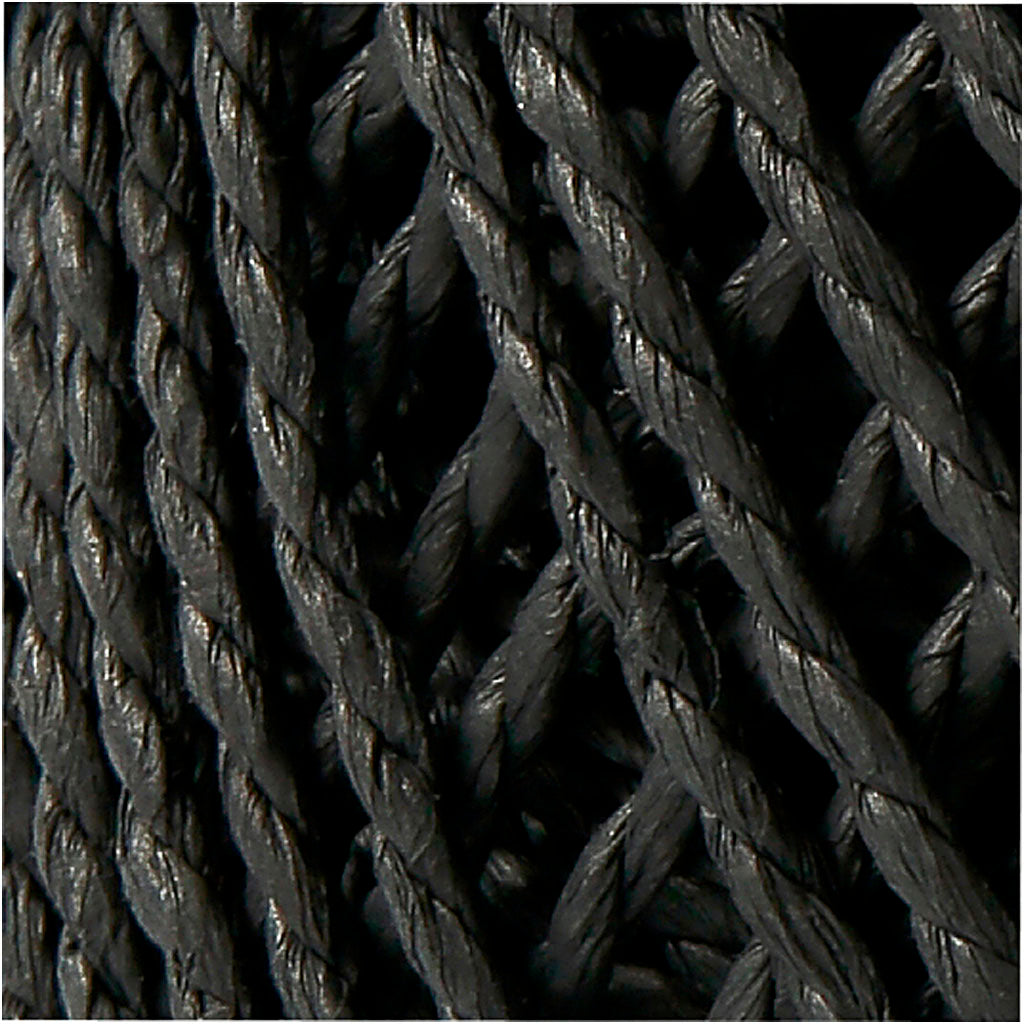 Papier Garen, dikte 2,5-3 mm, zwart, 150 gr, 40 m/ 1 bol [HOB-41725]