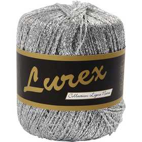 Lurex Glitter Garen, L: 160 M, zilver, 25 gr/ 1 bol [HOB-42145]
