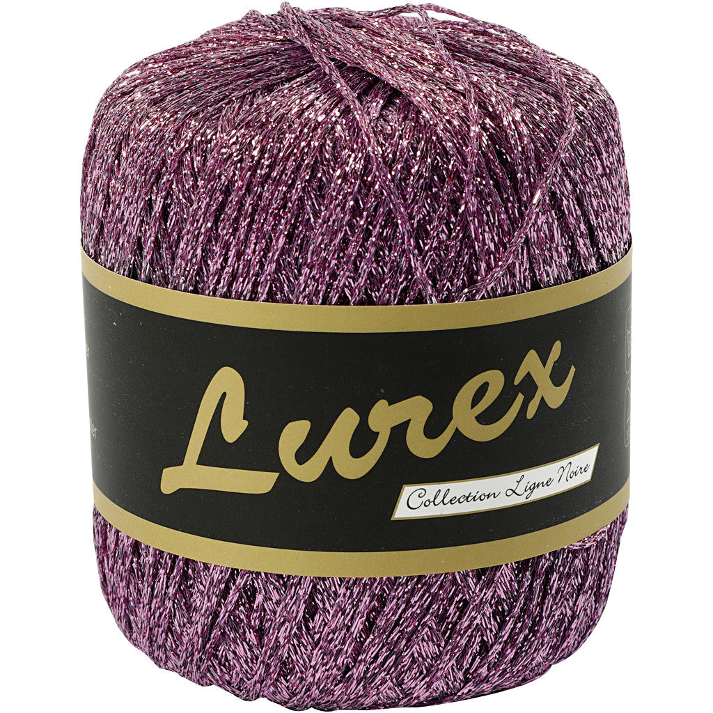 Lurex Glitter Garen, L: 160 M, paars, 25 gr/ 1 bol [HOB-421470]