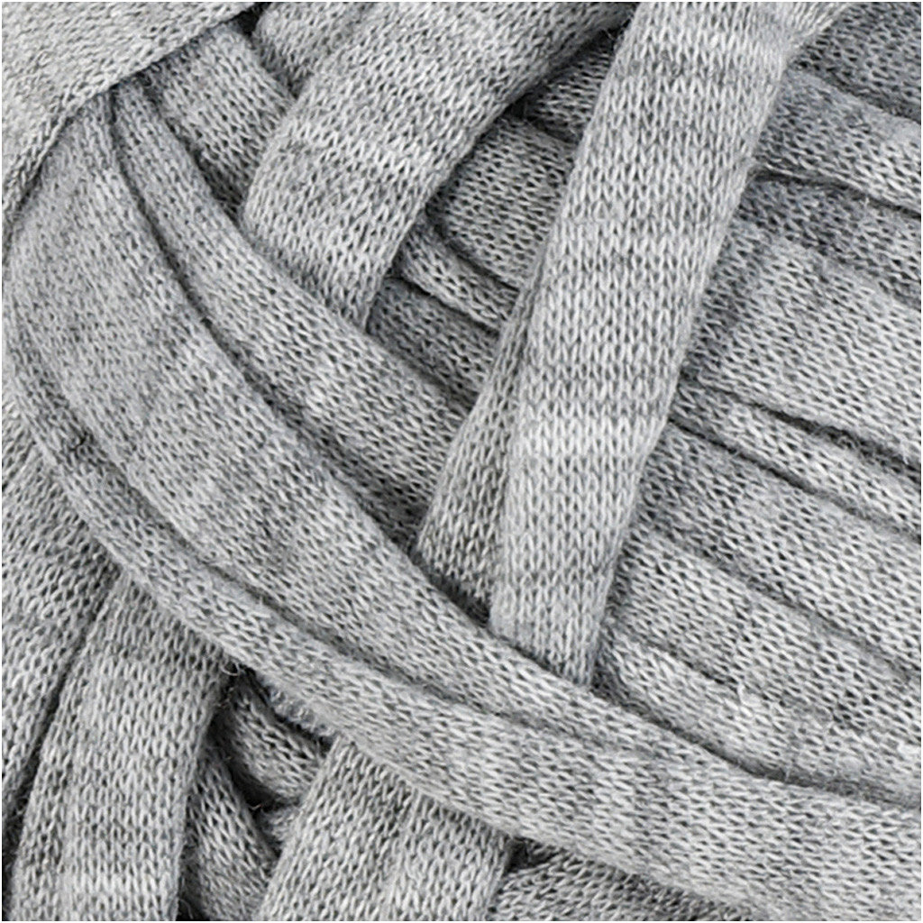 Spaghettigaren, L: 35 M, ca. 10 mm, grijs, 100 gr/ 1 bol [HOB-42408]