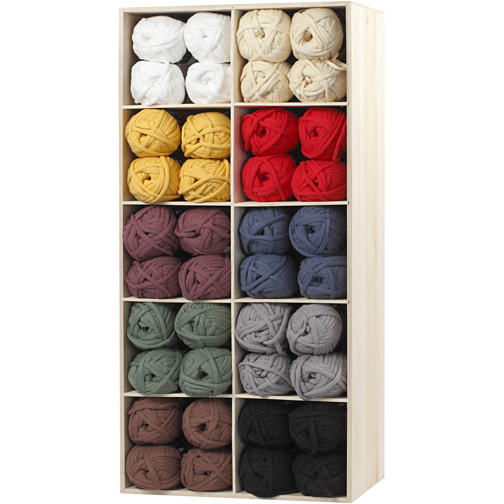 Textielgaren, L: 45 m, diverse kleuren, 100 bol/ 1 doos [HOB-42500]