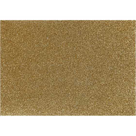 Opstrijkfolie, A5, vel 148x210 mm, glitter, goud, 1 vel [HOB-44325]