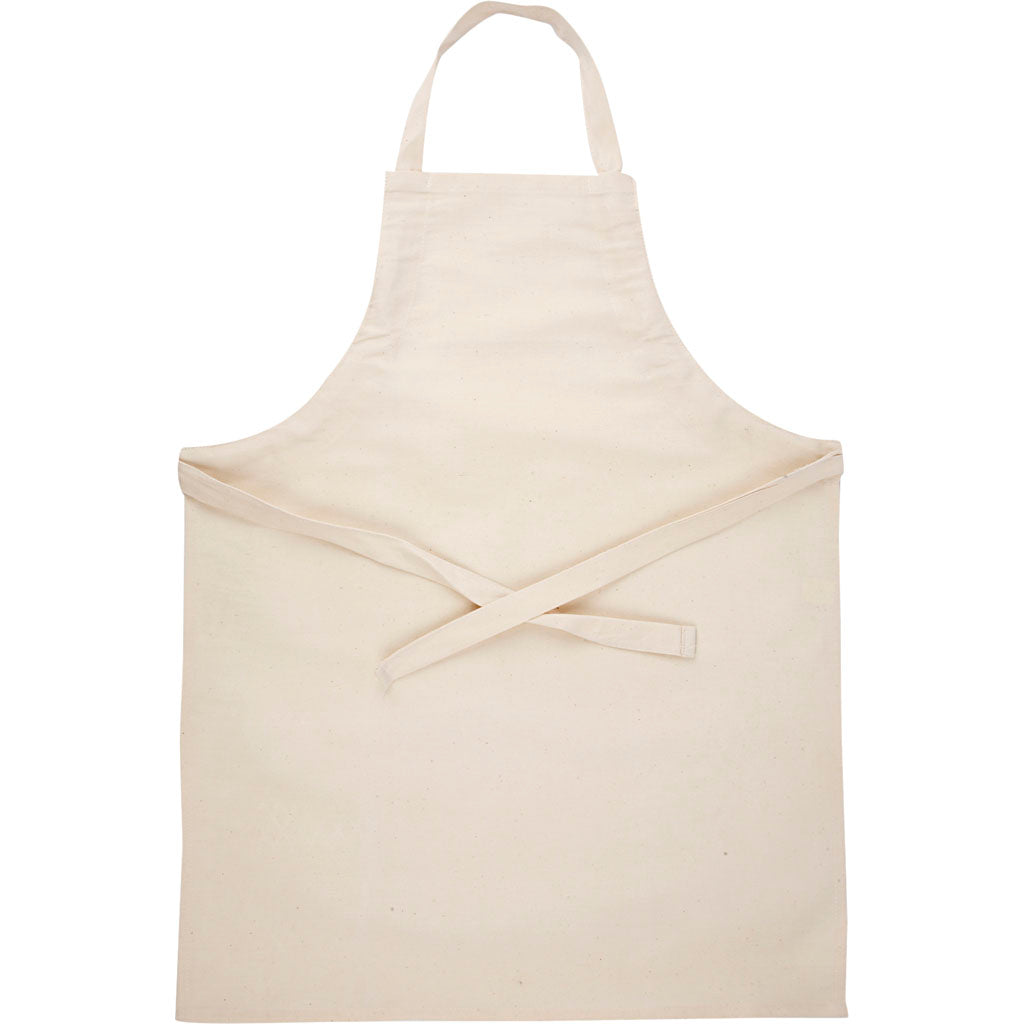 Apron, L: 70 cm, W: 55 cm, size 7-12 years, 210 g, light natural