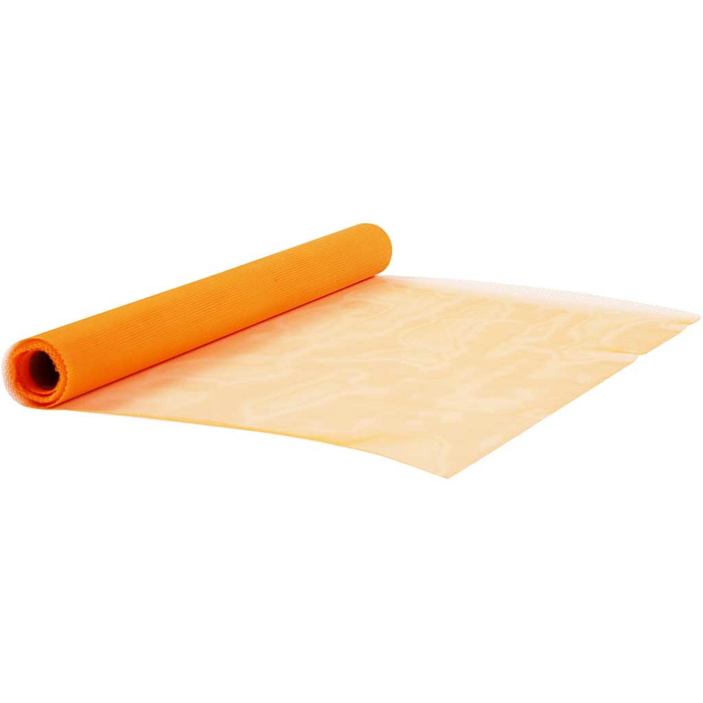 Tule, B: 50 cm, oranje, 5 m/ 1 rol [HOB-44612]
