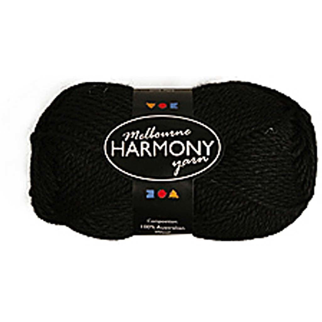 Melbourne wolgaren, L: 92 M, zwart, 50 gr/ 1 bol [HOB-44724]