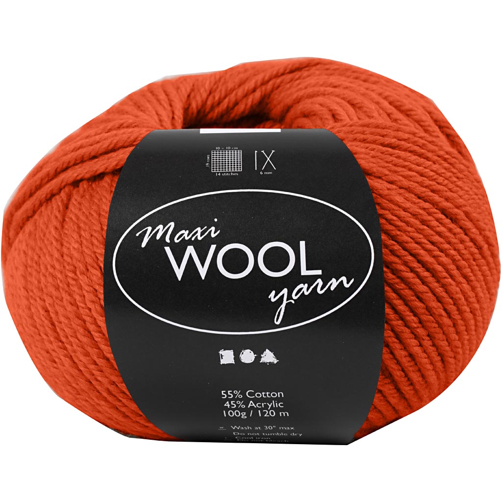 Wolgaren, L: 125 M, rust red, 100 gr/ 1 bol [HOB-447406]