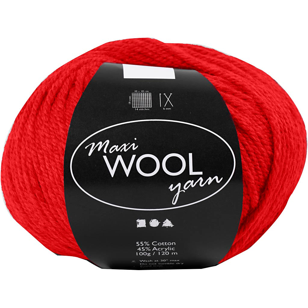 Wolgaren, L: 125 M, rood, 100 gr/ 1 bol [HOB-447407]
