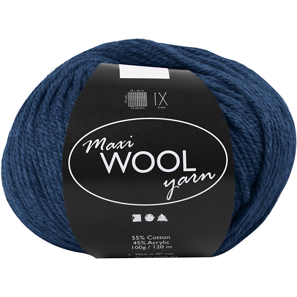 Wolgaren, L: 125 M, blauw, 100 gr/ 1 bol [HOB-447410]