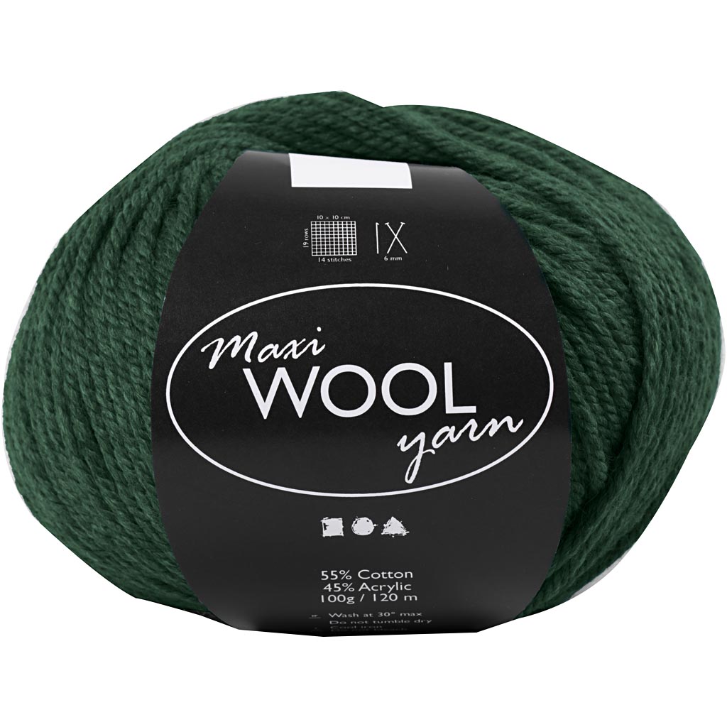 Wolgaren, L: 125 M, groen, 100 gr/ 1 bol [HOB-447412]
