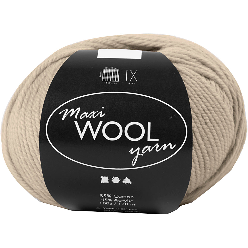 Wolgaren, L: 125 M, zandkleur mix, 100 gr/ 1 bol [HOB-447416]