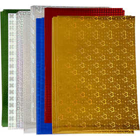 Holografisch papier, A4, vel 210x297 mm, 120 gr, 80 div vellen/ 1 doos [HOB-44947]