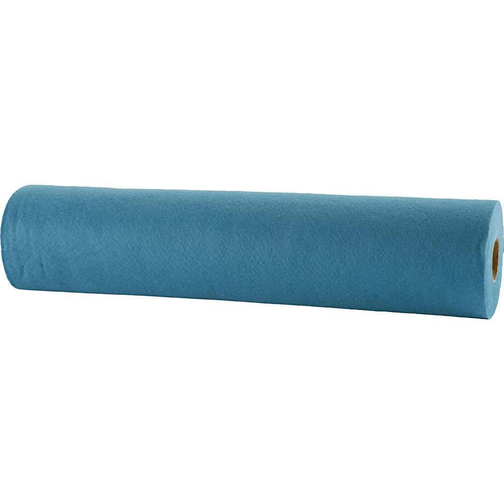 Hobbyvilt, B: 45 cm, dikte 1,5-2 mm, 180-200 gr, turquoise, 5 m/ 1 rol [HOB-45041]