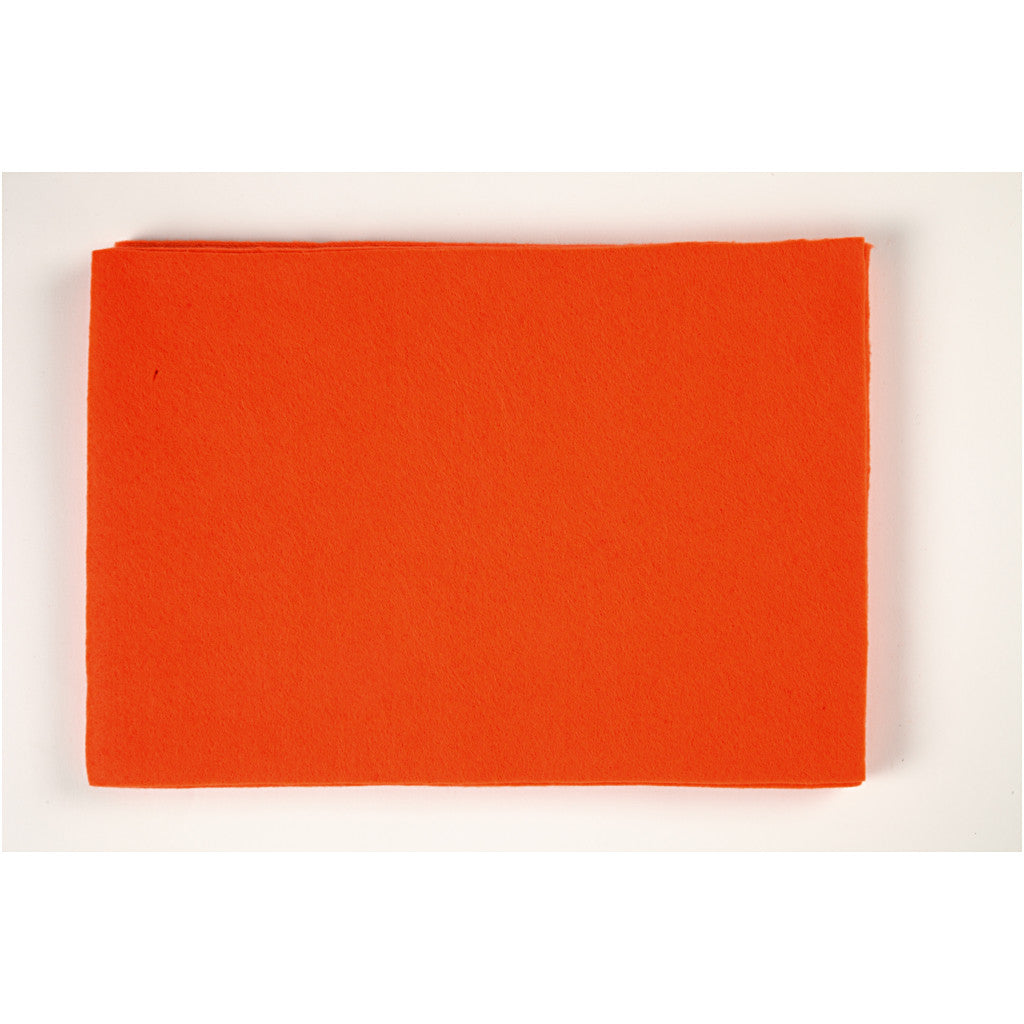 Hobbyvilt, vel 42x60 cm, dikte 3 mm, oranje, 1 vel [HOB-45228]