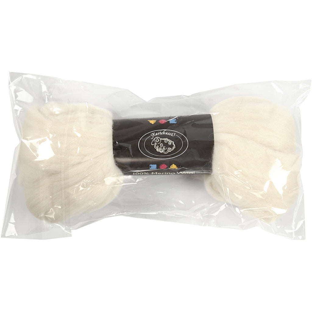 Merino Wol, dikte 21 my, off-white, 100 gr/ 1 doos [HOB-46010]