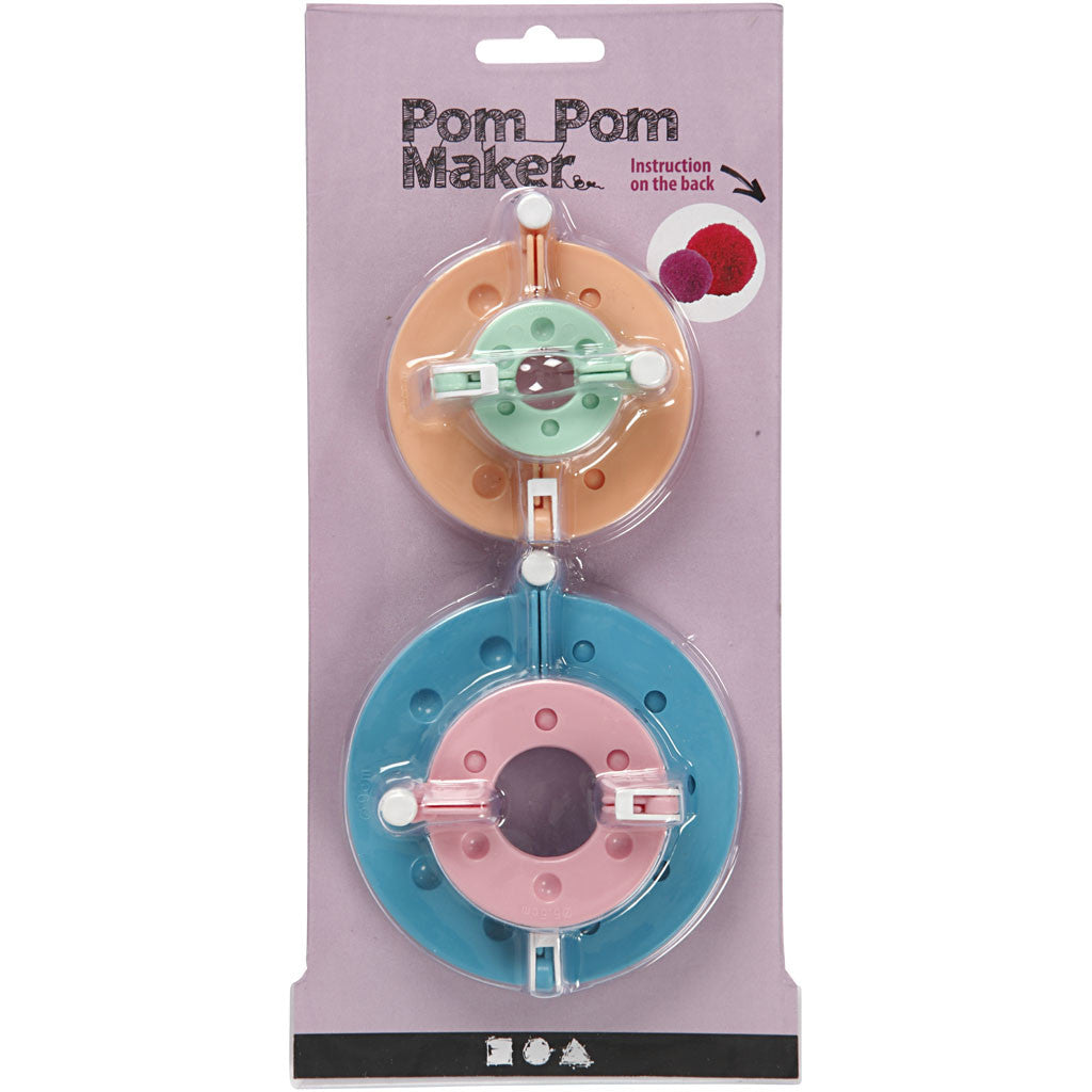 Pom Pom maker, d 3,5+5,5+7+9 cm, 4 stuk/ 1 set [HOB-46135]