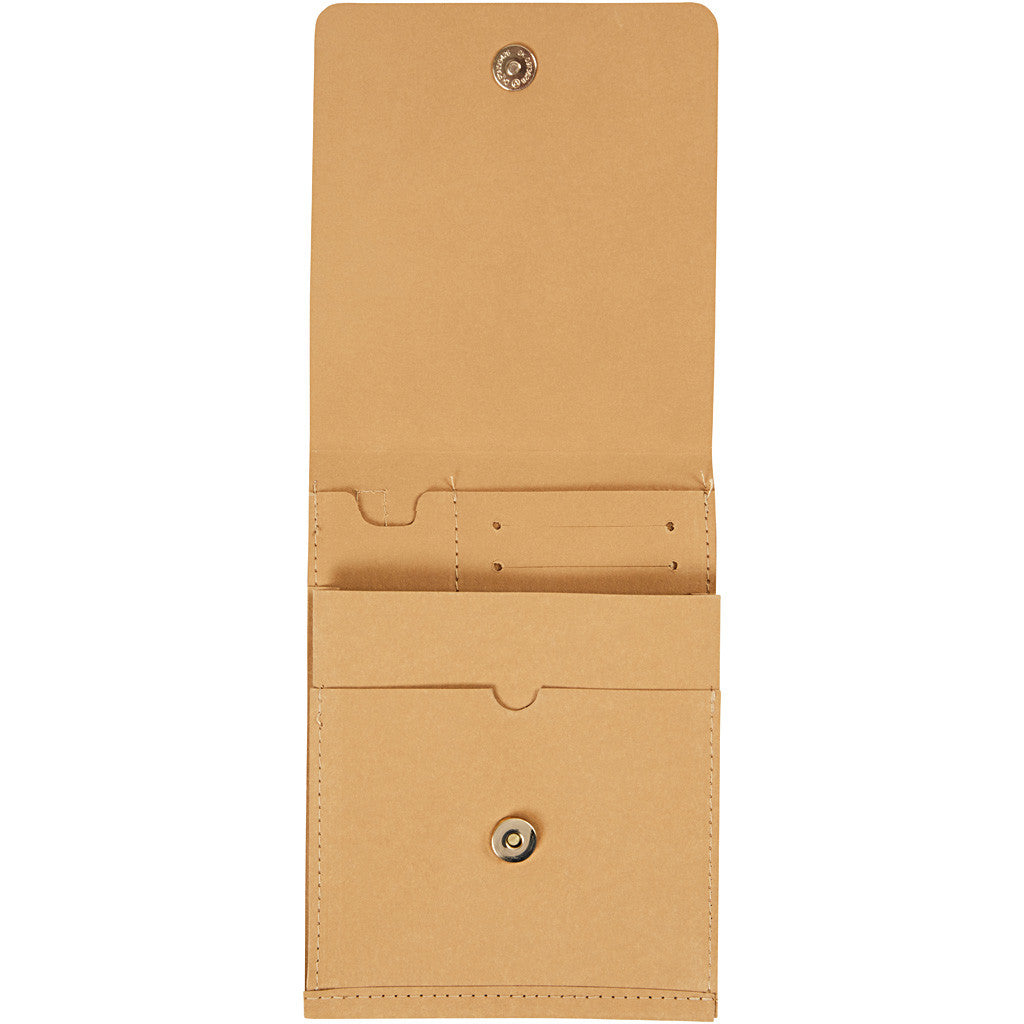 Faux Leather Schoudertas, H: 18 cm, L: 13 cm, 350 gr, lichtbruin, 1 stuk [HOB-49892]