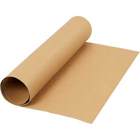 Faux Leather Papier, B: 50 cm, unikleurig, 350 gr, lichtbruin, 1 m/ 1 rol [HOB-498940]