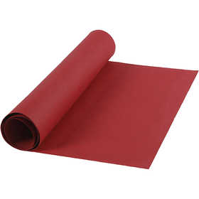 Faux Leather Papier, B: 50 cm, unikleurig, 350 gr, rood, 1 m/ 1 rol [HOB-498946]