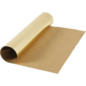 Faux Leather Papier, B: 49 cm, unikleurig,met folie, 350 gr, goud, 1 m/ 1 rol [HOB-498948]