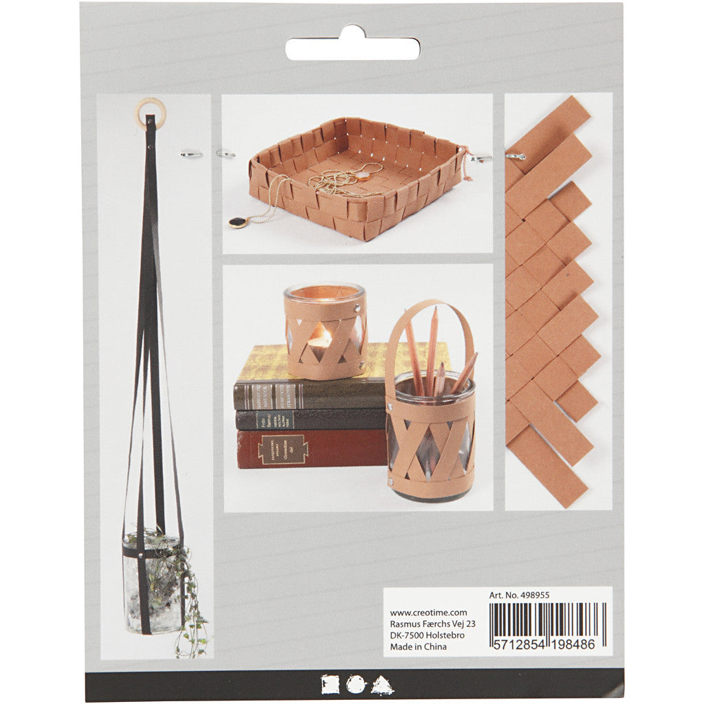 Vlechtstroken, B: 15 mm, dikte 0,55 mm, lichtbruin, 9.50 m/ 1 rol [HOB-498955]