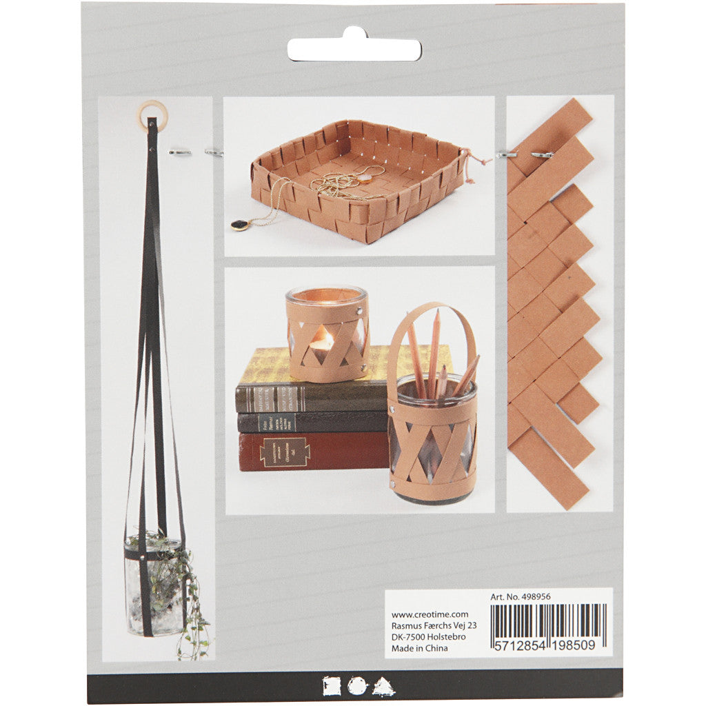 Vlechtstroken, B: 15 mm, dikte 0,55 mm, lichtbruin, 9.50 m/ 1 rol [HOB-498956]