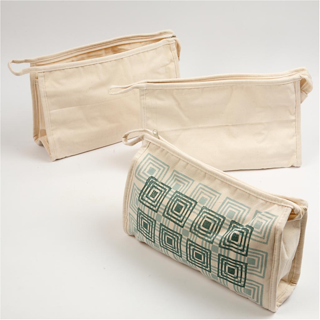 Toilettas, H: 17 cm, L: 28 cm, B: 10 cm, licht naturel, 1 stuk [HOB-49932]