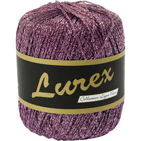 Lurex Glitter Garen, L: 160 M, paars, 25 gr/ 1 bol [HOB-421470]