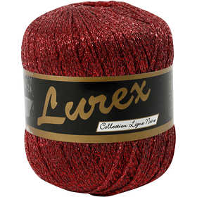Lurex Glitter Garen, L: 160 M, rood, 25 gr/ 1 bol [HOB-421471]