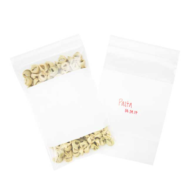 Gripzakken met Schrijfvlak 15x23cm PE 100 micron (100 stuks) [4WE69]