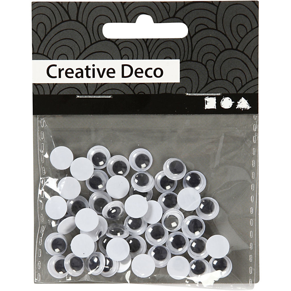 Wiebelogen, niet zelfklevend, d 8 mm, 40 stuk/ 1 doos [HOB-501082]