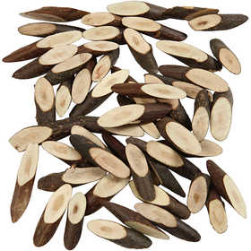 Hout mix, L: 30 mm, dikte 6 mm, 230 gr/ 1 doos [HOB-502110]